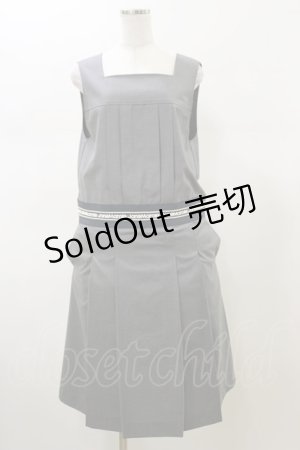 画像: Jane Marple / Logo lace yoke dormitory dress  ミックスグレー H-26-02-13-060-JM-OP-KB-ZH