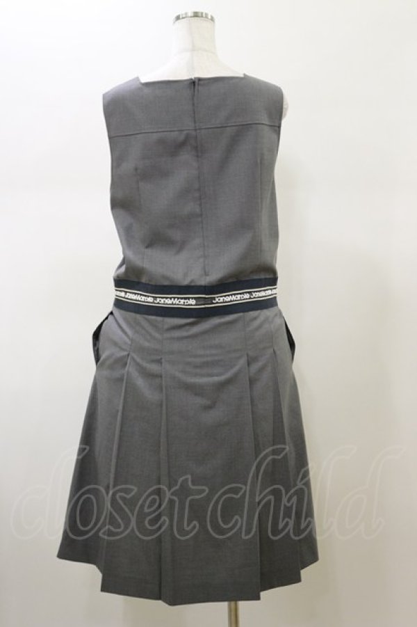 画像2: Jane Marple / Logo lace yoke dormitory dress  ミックスグレー H-26-02-13-060-JM-OP-KB-ZH (2)