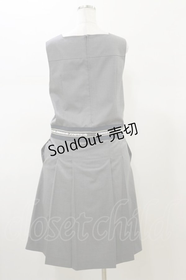 画像2: Jane Marple / Logo lace yoke dormitory dress  ミックスグレー H-26-02-13-060-JM-OP-KB-ZH (2)