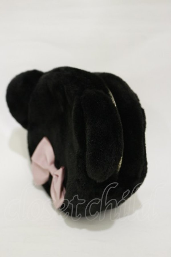 画像2: m petit by misako / AM*クマサンポーチ  ブラック H-26-02-13-007-LO-ZA-KB-ZH (2)