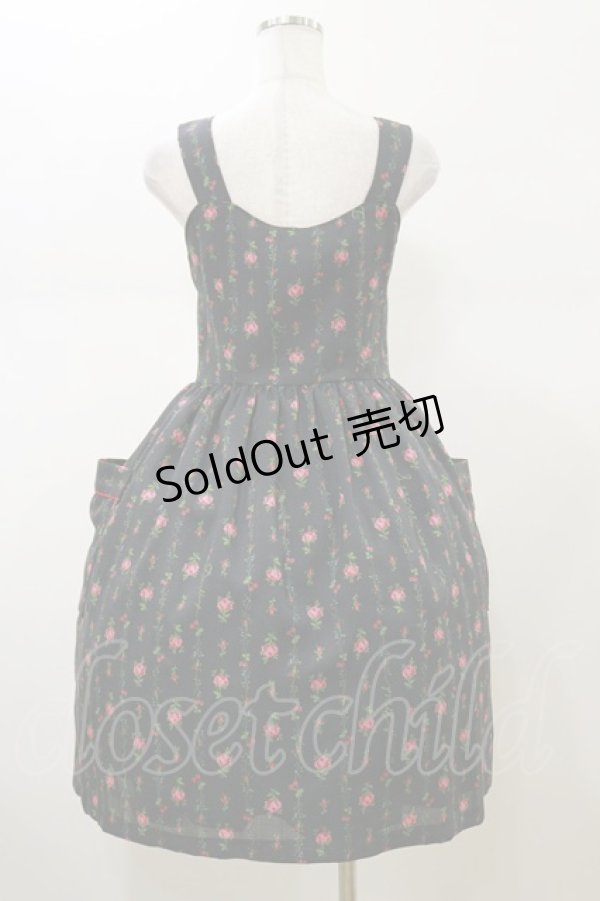 画像2: MILK / ローズガーランドドレス  ブラックフラワー H-26-02-13-061-ML-OP-KB-ZH (2)