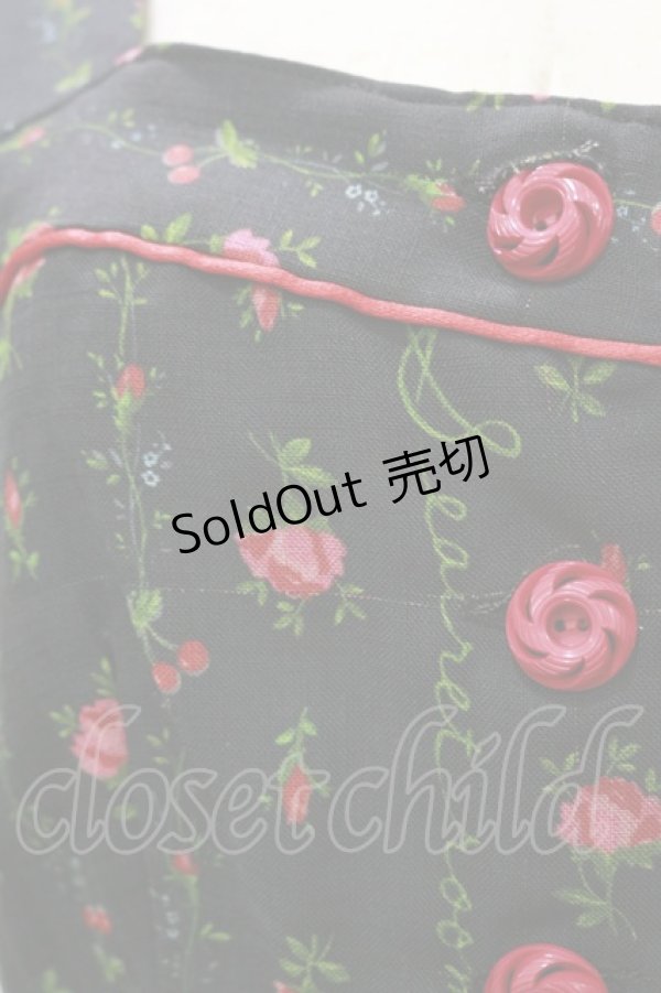 画像3: MILK / ローズガーランドドレス  ブラックフラワー H-26-02-13-061-ML-OP-KB-ZH (3)