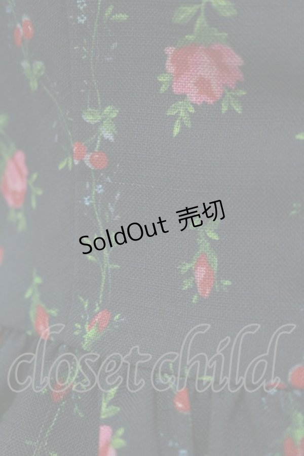 画像4: MILK / ローズガーランドドレス  ブラックフラワー H-26-02-13-061-ML-OP-KB-ZH (4)