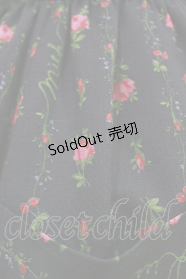 画像5: MILK / ローズガーランドドレス  ブラックフラワー H-26-02-13-061-ML-OP-KB-ZH (5)