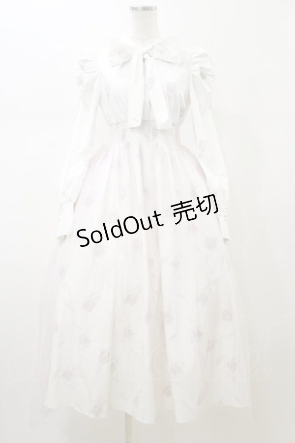 画像1: An MILLE / フラワーチュールフレアワンピース  ピンク H-26-02-13-073-EL-OP-KB-ZH (1)