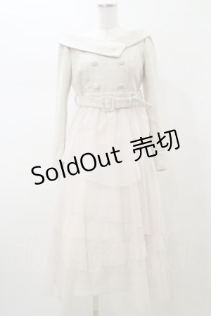 画像: An MILLE / チュールドッキングツイードワンピース  ピンク H-26-02-13-074-EL-OP-KB-ZH