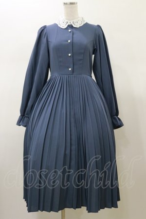 画像: m petit by misako / AM*レースエリプリーツワンピース S ブルー H-26-02-13-075-LO-OP-KB-ZH