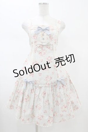 画像: metamorphose / 花柄Aラインジャンパースカート Free サックス H-26-02-13-1030-ME-OP-NS-ZH