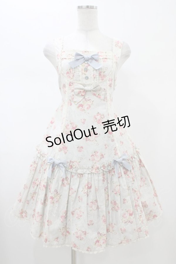 画像1: metamorphose / 花柄Aラインジャンパースカート Free サックス H-26-02-13-1030-ME-OP-NS-ZH (1)