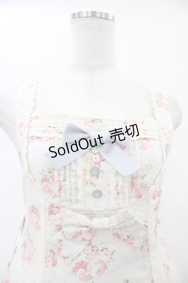 画像3: metamorphose / 花柄Aラインジャンパースカート Free サックス H-26-02-13-1030-ME-OP-NS-ZH (3)