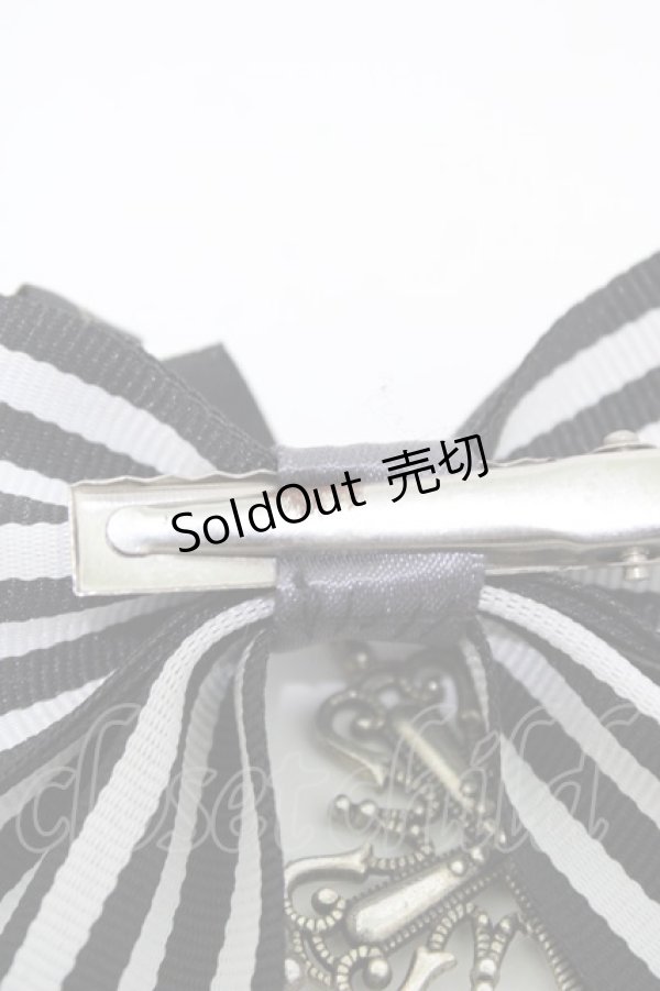 画像4: LOTUS ribbon / ツインテールリボンバレッタ  ブラック H-26-02-13-1003-EL-ZA-NS-ZH (4)
