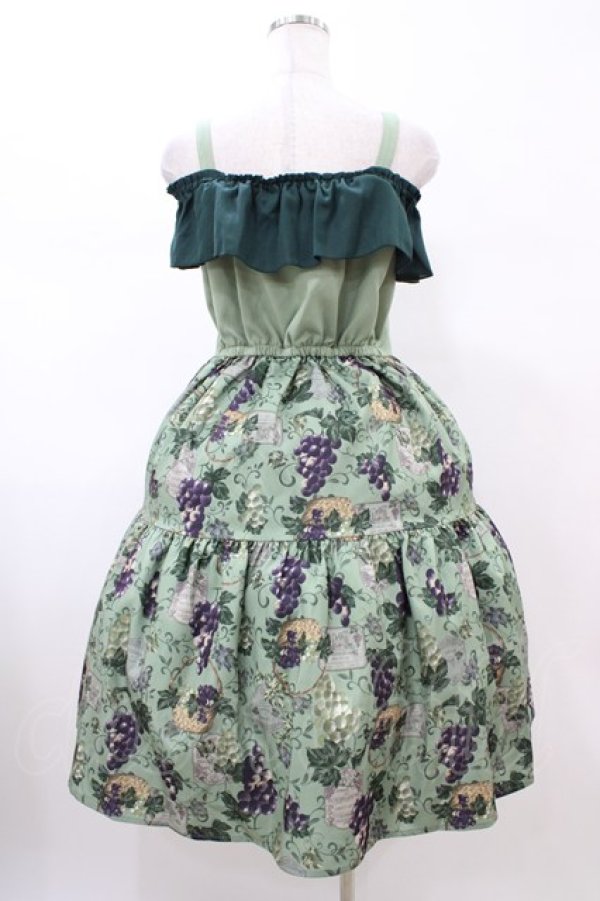 画像2: axes femme POETIQUE / ヴァンダンジュ2wayワンピース M グリーン H-26-02-13-1035-AX-OP-NS-ZH (2)