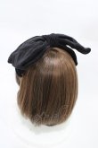 画像2: metamorphose / 別珍リボンヘッドドレス  ブラック H-26-02-13-1004-ME-AC-NS-ZH (2)