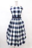 画像1: an another angelus / ブロックチェックノースリーブワンピース Free NAVY H-26-02-13-1036-CA-OP-NS-ZH (1)