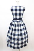 画像2: an another angelus / ブロックチェックノースリーブワンピース Free NAVY H-26-02-13-1036-CA-OP-NS-ZH (2)