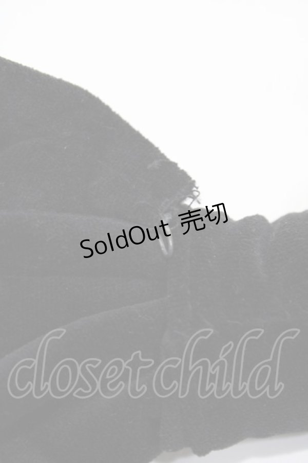 画像3: metamorphose / 別珍リボンヘッドドレス  ブラック H-26-02-13-1004-ME-AC-NS-ZH (3)