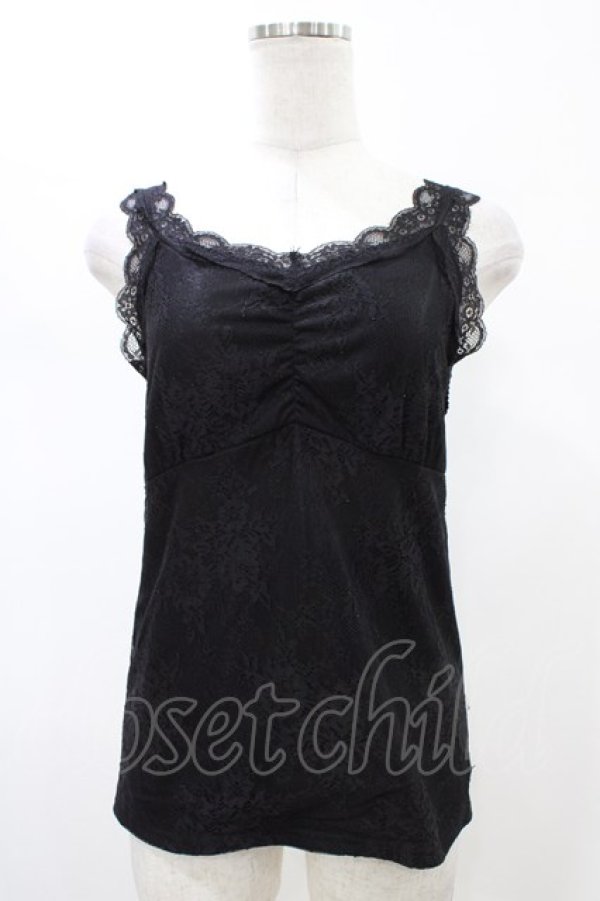 画像1: axes femme / 3WAY総レースタンクトップ M ブラック H-26-02-13-1042-AX-TO-NS-ZH (1)