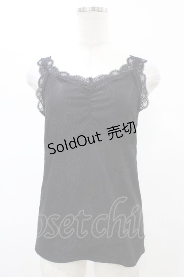 画像1: axes femme / 3WAY総レースタンクトップ M ブラック H-26-02-13-1042-AX-TO-NS-ZH (1)