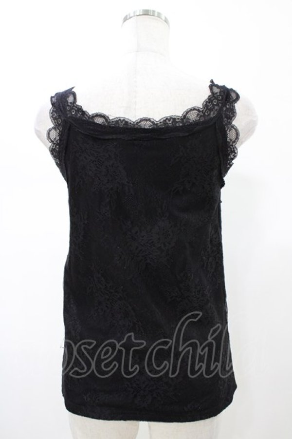 画像2: axes femme / 3WAY総レースタンクトップ M ブラック H-26-02-13-1042-AX-TO-NS-ZH (2)