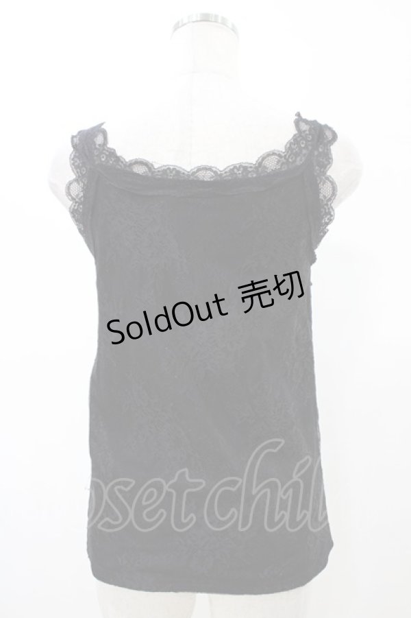 画像2: axes femme / 3WAY総レースタンクトップ M ブラック H-26-02-13-1042-AX-TO-NS-ZH (2)