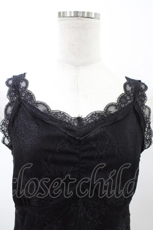 画像3: axes femme / 3WAY総レースタンクトップ M ブラック H-26-02-13-1042-AX-TO-NS-ZH (3)