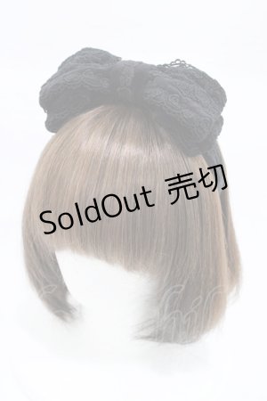 画像: BABY,THE STARS SHINE BRIGHT / 別珍リボンヘアバンド  ブラック H-26-02-13-1005-BA-AC-NS-ZH