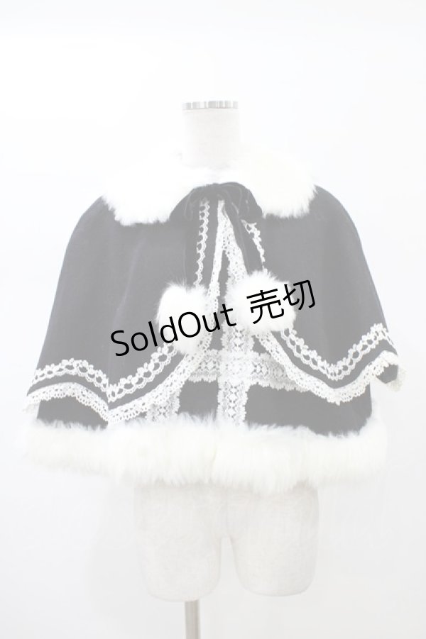 画像1: Angelic Pretty / ファー衿とりはずしケープ Free ブラック H-26-02-13-1044-AP-JA-NS-ZH (1)