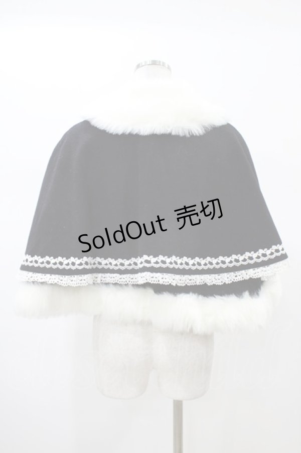 画像2: Angelic Pretty / ファー衿とりはずしケープ Free ブラック H-26-02-13-1044-AP-JA-NS-ZH (2)