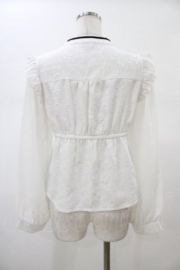 画像2: axes femme POETIQUE / チャイナバタフライ刺繍ブラウス M オフ H-26-02-13-1046-AX-BL-NS-ZH (2)