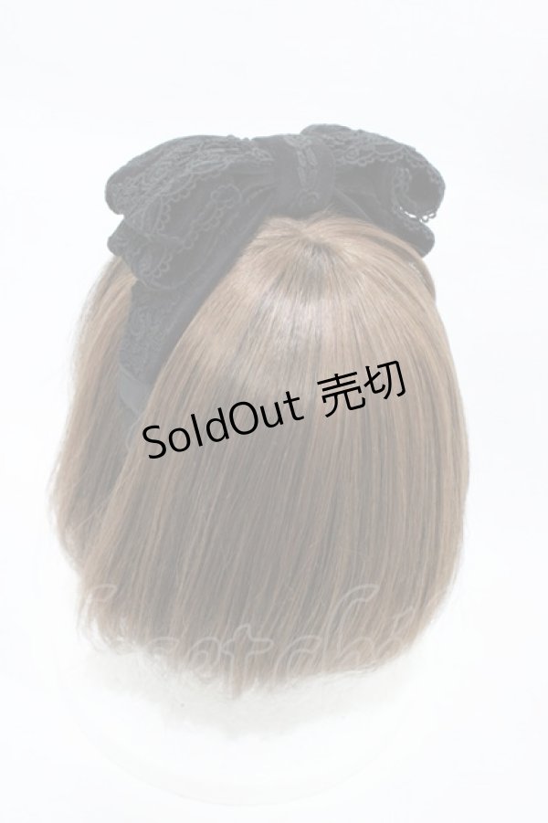 画像2: BABY,THE STARS SHINE BRIGHT / 別珍リボンヘアバンド  ブラック H-26-02-13-1005-BA-AC-NS-ZH (2)