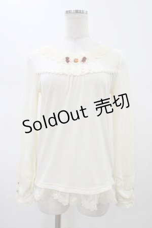 画像: axes femme / プチローズプルオーバー M 生成り H-26-02-13-1047-AX-TO-NS-ZH