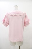 画像2: axes femme kawaii / 梯子レース半袖ブラウス M ピンク H-26-02-13-1050-AX-BL-NS-ZH (2)