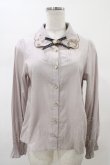 画像1: axes femme POETIQUE / 時計刺繍ブラウス M グレー H-26-02-13-1051-AX-BL-NS-ZH (1)