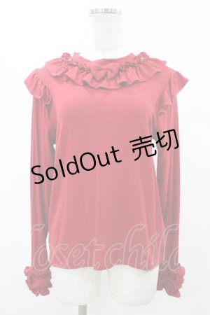 画像: axes femme kawaii / フリルリボンカットプル M レッド H-26-02-13-1053-AX-TO-NS-ZH