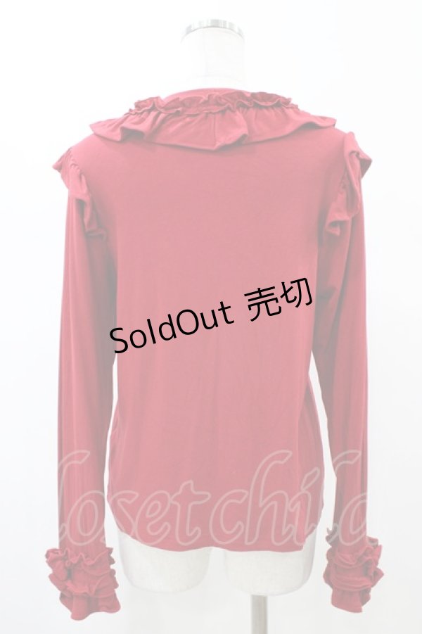 画像2: axes femme kawaii / フリルリボンカットプル M レッド H-26-02-13-1053-AX-TO-NS-ZH (2)