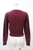 画像2: Amavel / 透かし編みカーディガン Free ボルドー H-26-02-13-1055-CA-TO-NS-ZH (2)