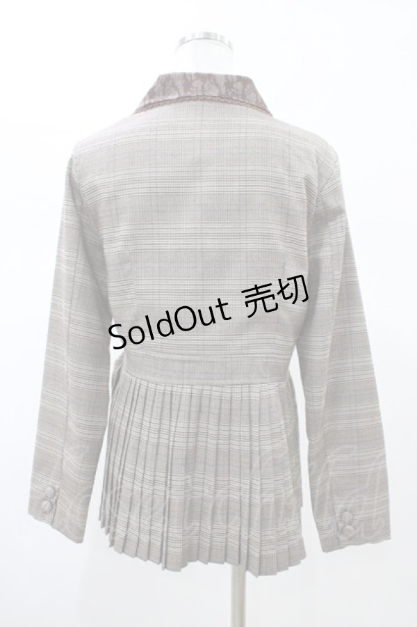 画像2: axes femme POETIQUE / プリーツデザインジャケット M ブラウン H-26-02-13-1058-AX-JA-NS-ZH (2)