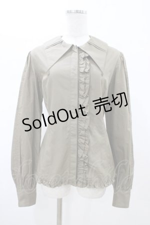 画像: metamorphose / アシンメトリーフリルブラウス Free ブラウン H-26-02-13-1059-ME-BL-NS-ZH