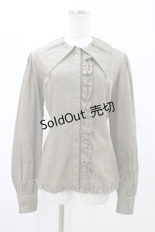 画像1: metamorphose / アシンメトリーフリルブラウス Free ブラウン H-26-02-13-1059-ME-BL-NS-ZH (1)