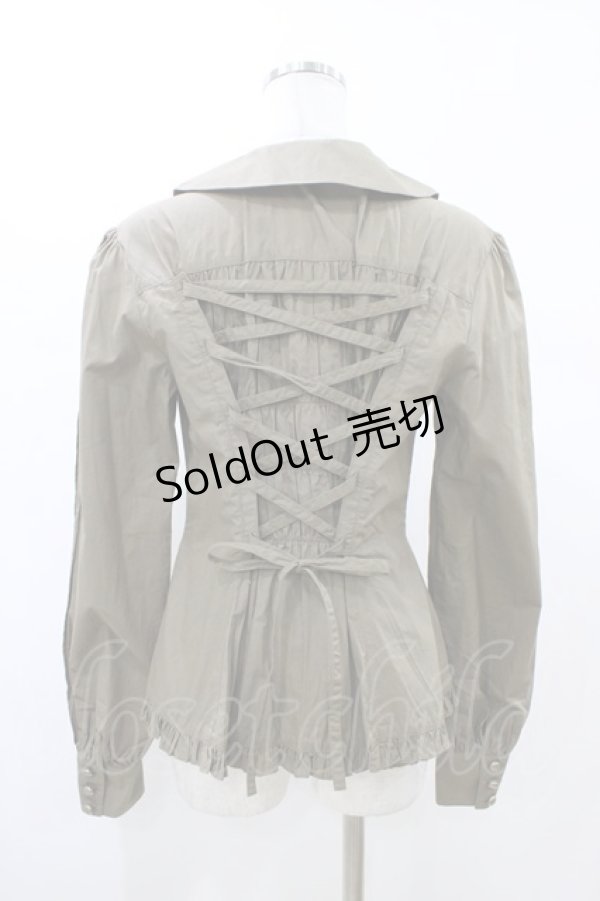 画像2: metamorphose / アシンメトリーフリルブラウス Free ブラウン H-26-02-13-1059-ME-BL-NS-ZH (2)