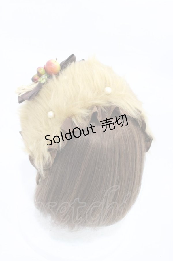 画像2: metamorphose / ファーリボンヘッドドレス  ブラウン H-26-02-13-1008-ME-AC-NS-ZH (2)