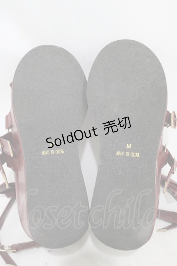 画像3: axes femme kawaii / リボンスカラップ配色シューズ M(23.5cm) ワイン H-26-02-13-1001-AX-SH-NS-ZH (3)