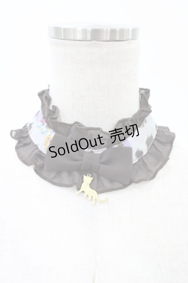 画像1: metamorphose / ジュエルレオパードチョーカー  グレー H-26-02-13-1012-ME-AC-NS-ZH (1)