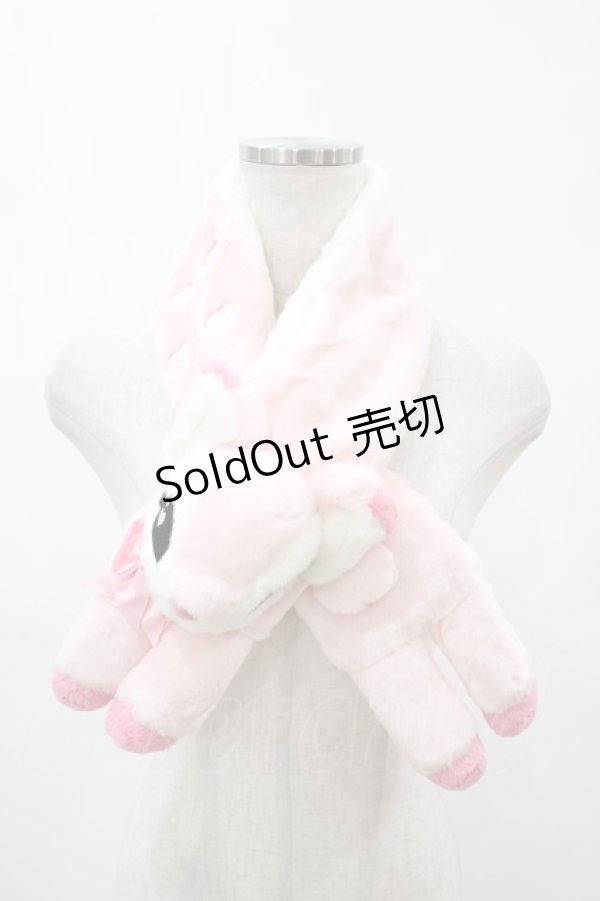 画像1: Angelic Pretty / 小鹿のミルキーちゃんマフラー  ピンク H-26-02-13-1013-AP-ZA-NS-ZH (1)