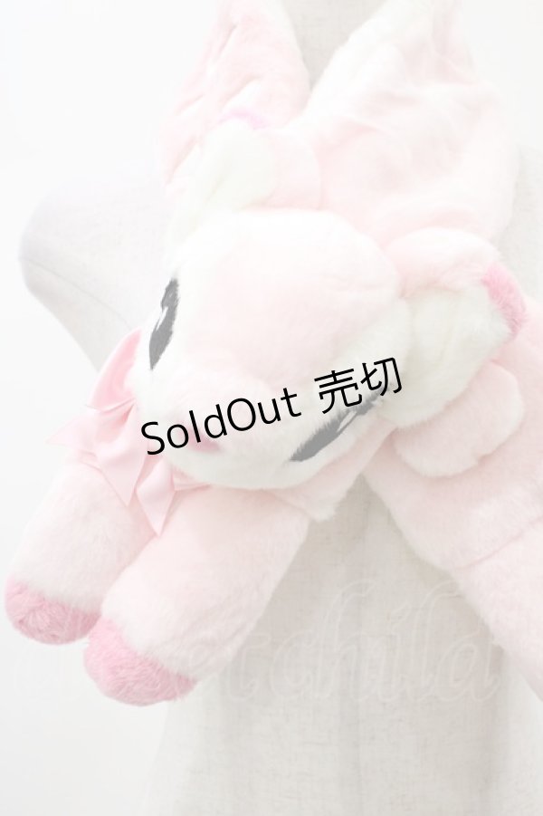 画像2: Angelic Pretty / 小鹿のミルキーちゃんマフラー  ピンク H-26-02-13-1013-AP-ZA-NS-ZH (2)