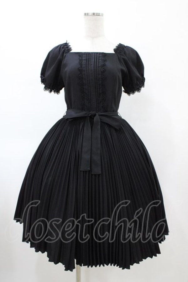 画像1: metamorphose / プリーツワンピース Free ブラック H-26-02-13-1015-ME-OP-NS-ZH (1)