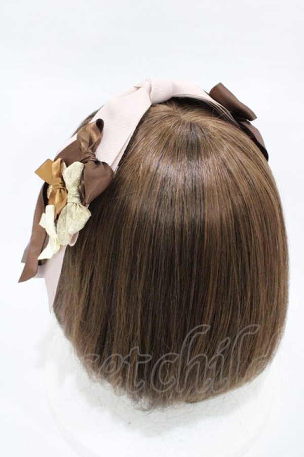 画像2: LOTUS ribbon / リボンクリップヘッドドレス  ベージュ H-26-02-13-1002-EL-AC-NS-ZH (2)