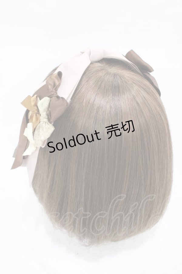 画像2: LOTUS ribbon / リボンクリップヘッドドレス  ベージュ H-26-02-13-1002-EL-AC-NS-ZH (2)