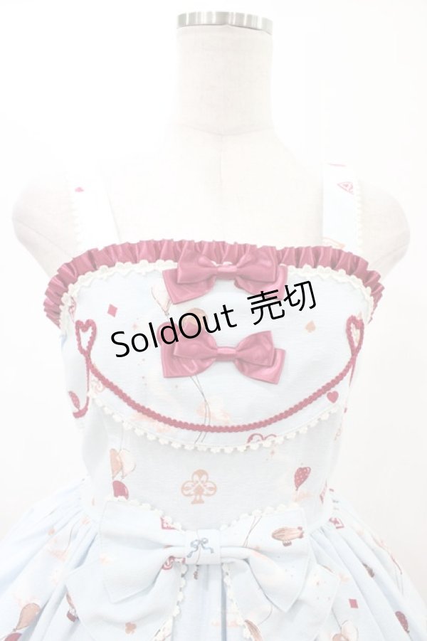 画像4: ALICE and the PIRATES / アリスのワンダーカーチェイス柄ジャンパースカートI Free サックス H-26-02-13-1016-PA-OP-NS-ZH (4)