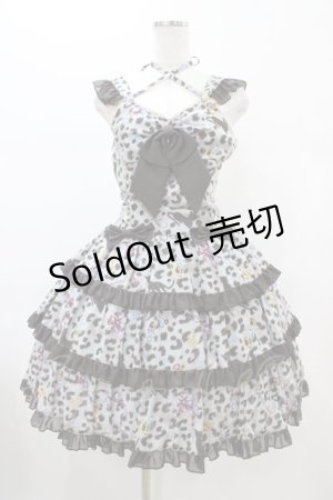 画像: metamorphose / ジュエルレオパードローウエストジャンパスカート Free  H-26-02-13-1019-ME-OP-NS-ZH